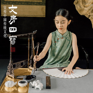 mobee文房四宝套装初学者笔墨纸砚台入门专用国画工具全套礼盒装