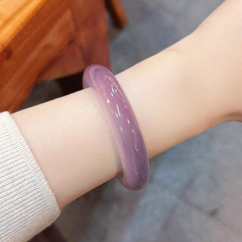 纯天然冰种玉髓手镯女款帝王