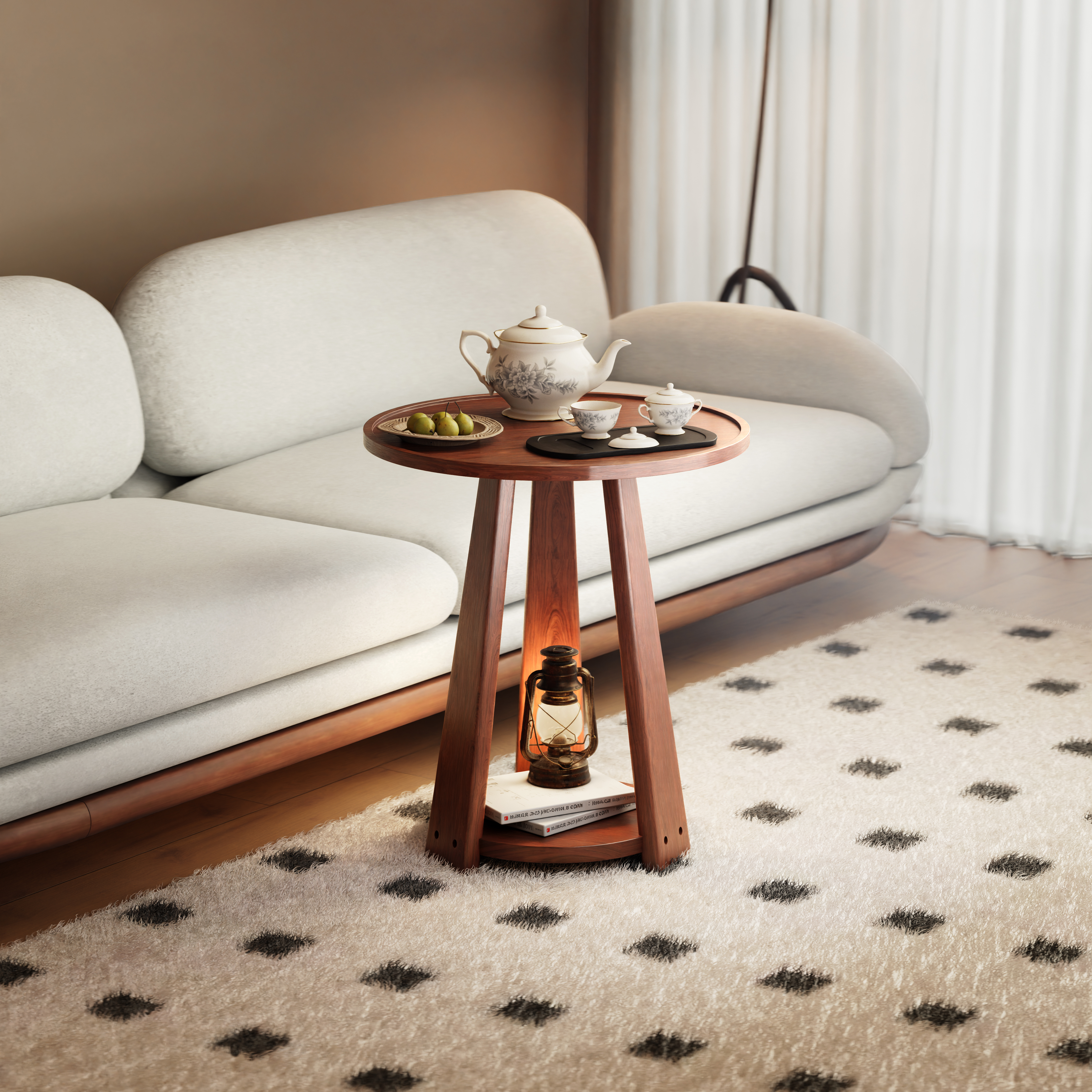 实木沙发边几小茶几圆桌床边几移动沙发边柜角几客厅家用床头桌