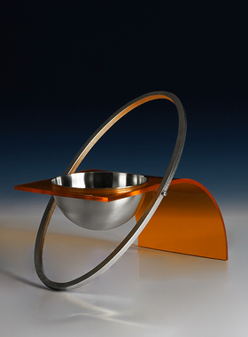 arcusucub瑕疵特价猫碗宠物碗水碗包豪斯现代极简不锈钢防打翻