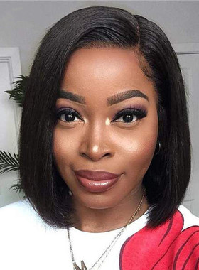 速卖通外贸欧美BOBO假发头套韩国时尚潮流女侧分刘海假发现货K121