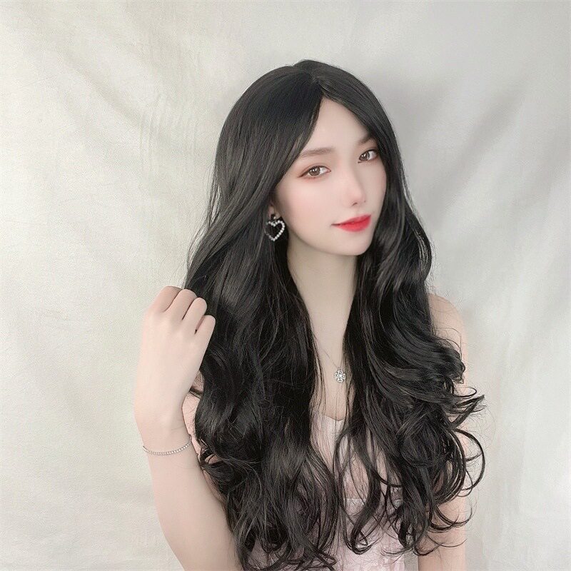 亚马逊时尚女假发套时尚卷发中分