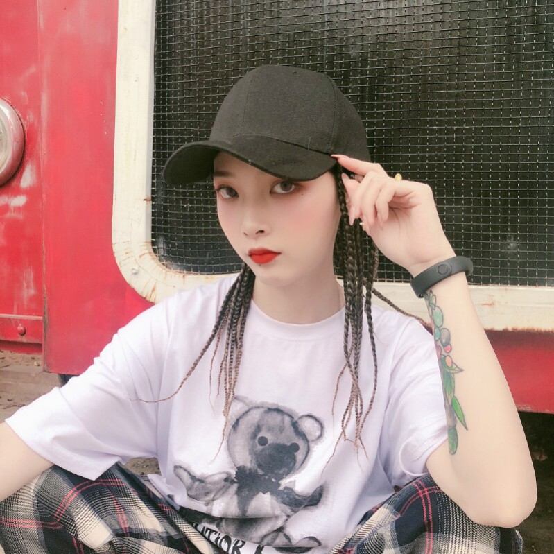 假发脏辫帽子假发一体女三股辫个性鸭舌帽一体街舞男女时尚嘻哈帽