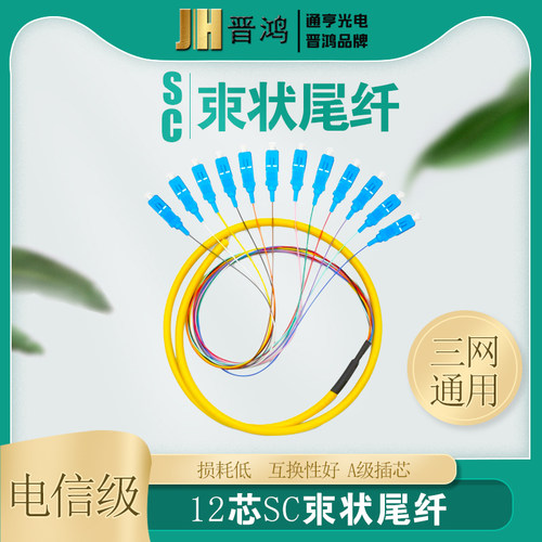 12芯束状尾纤SCFCLC晋鸿电信级