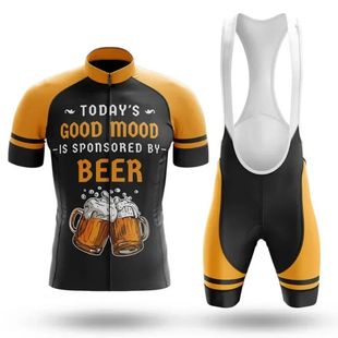 Men Short Beer Mountain Cycling Sleeve Bike Jersey