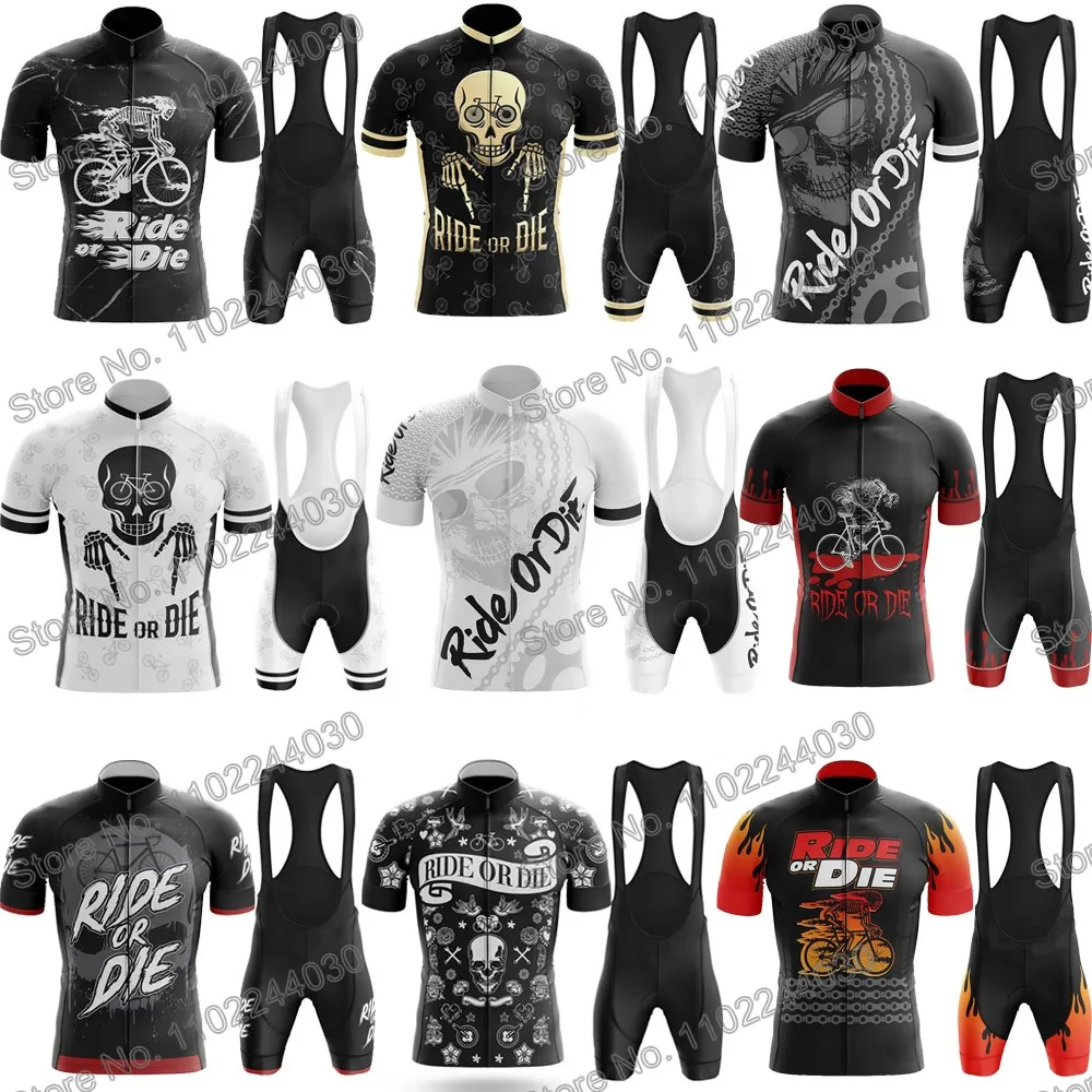 2025 Ride Or Die Skull Cycling Clothing Summer Cycling Jerse
