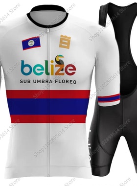 2024 Belize National Team Cycling Jersey Set Men Summer Clot