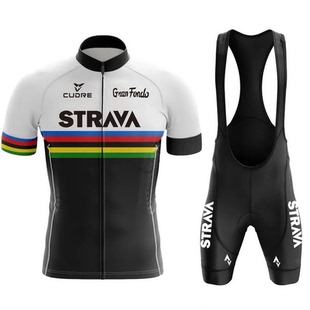 2024 Strava Man's Cycling Jersey Set Summer Breathable Cycli