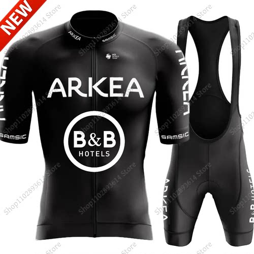 Maillot Arkea BB Hotel 2024 Samic Cycling Jersey Set Black C