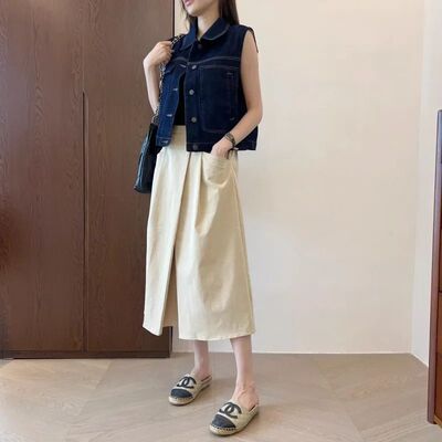 Outdoor Cotton A- Line Midi Skirt Anti-Wrinkle Women's Styli