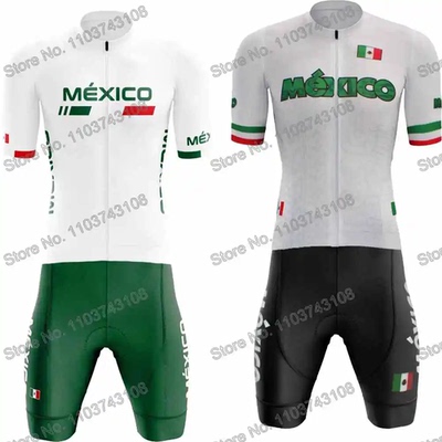 Mexico Team 2025 Cycling Jersey Men's Set Summer Cycling Clo
