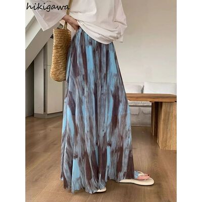 2025 Faldas Mujer De Moda Vintage Tie-dye Skirts for Women's