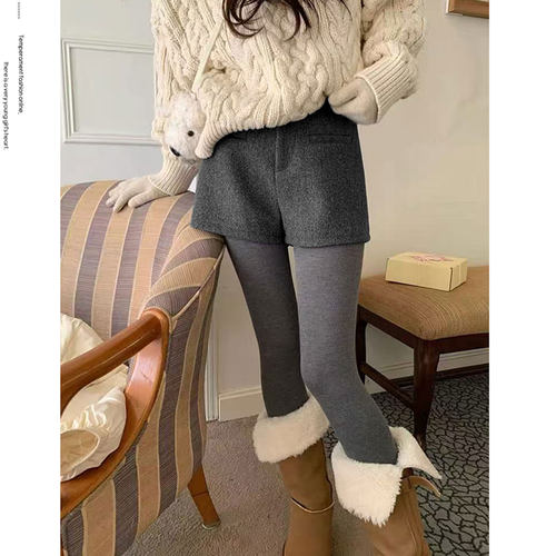 【赠运费险】毛呢拉绒加厚短裤