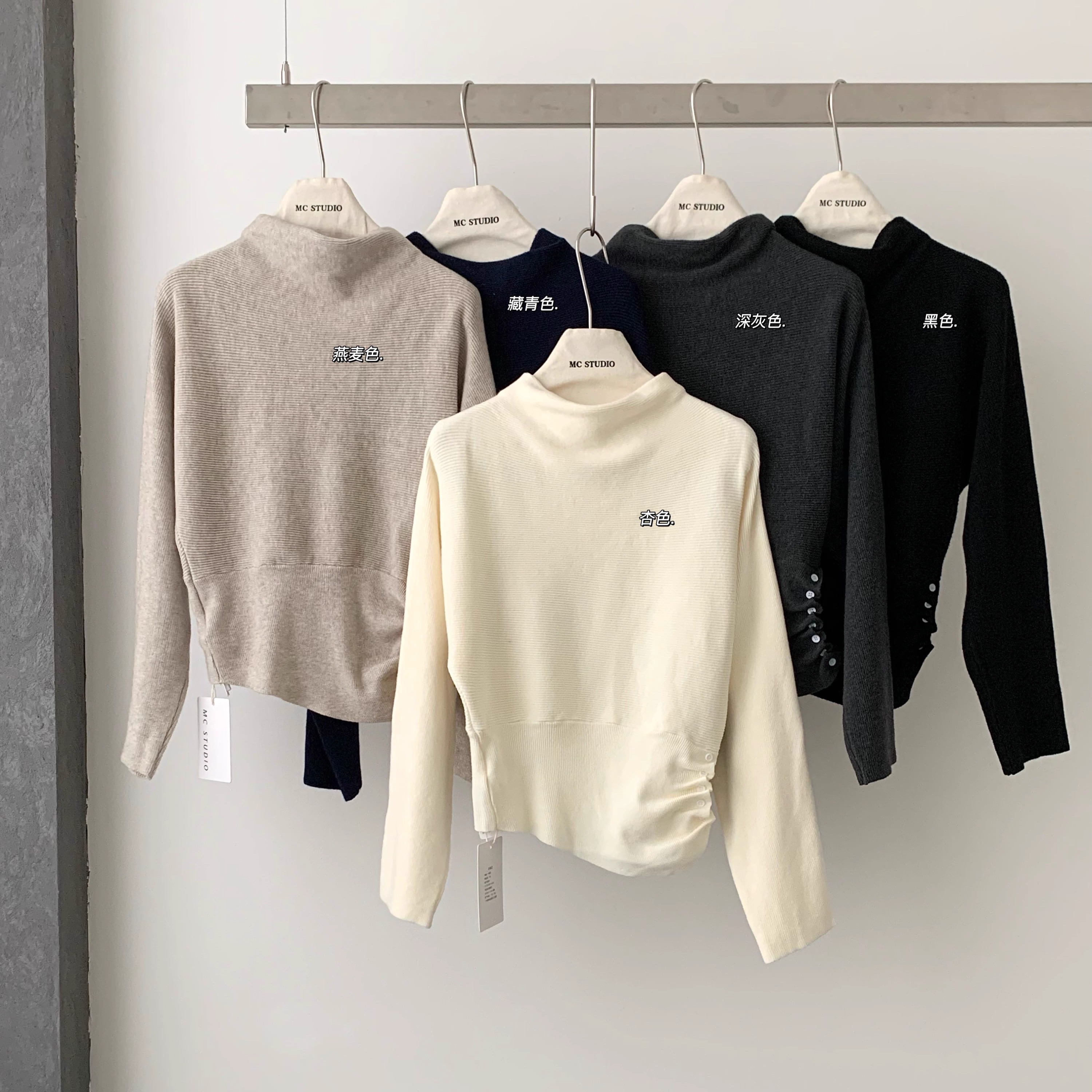 慵懒清冷洋气巨好看的针织衫上衣