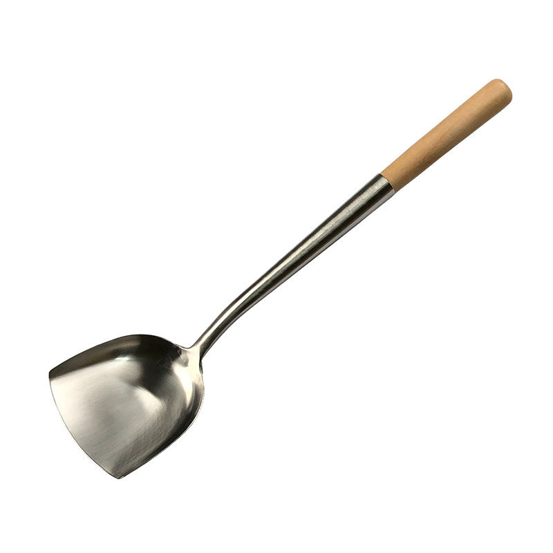 锅铲家用套装304不锈钢加厚国风防烫大锅铲炒菜铲勺厨房木柄汤勺