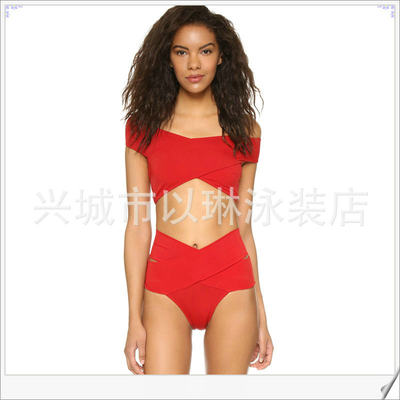 swimming suit潮流时尚分体泳衣女士性感比基尼多色高腰泳装