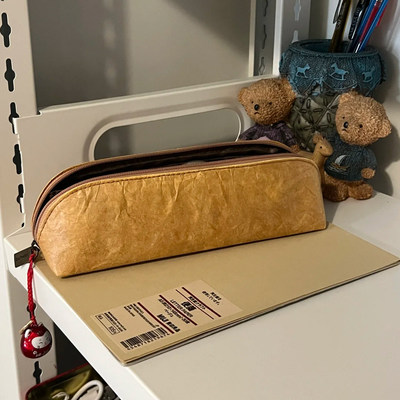 复古杜邦纸防水大容量学生笔袋