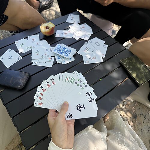 麻将牌防水加厚送筛子打麻将方便了！麻将扑克牌纸牌家用旅行简装 - 封面