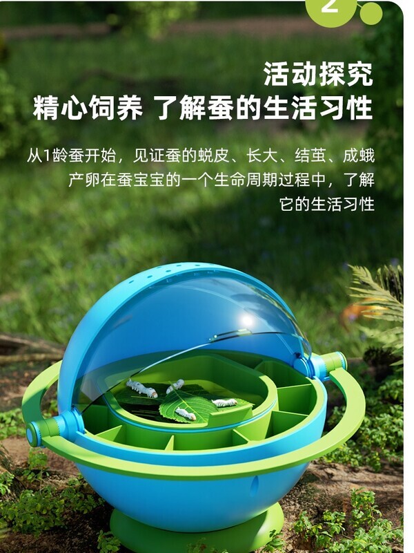 科学课罐头蚕宝宝养育仓太空舱春蚕卵活物别墅饲养盒学生养蚕套装