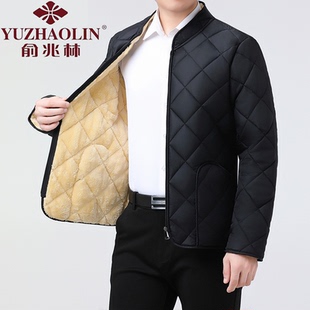 俞兆林拉链中老年人爸爸羽绒棉衣男士冬季加厚棉袄内穿宽松棉服