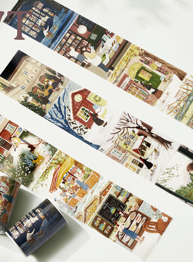 WT原创胶带 捕捉美好 日常女孩照片行人旅游造景特殊油墨和纸PET