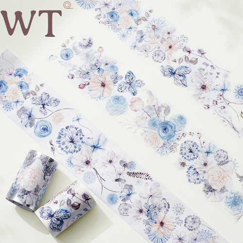 WT正品冬天花朵手帐和纸胶带