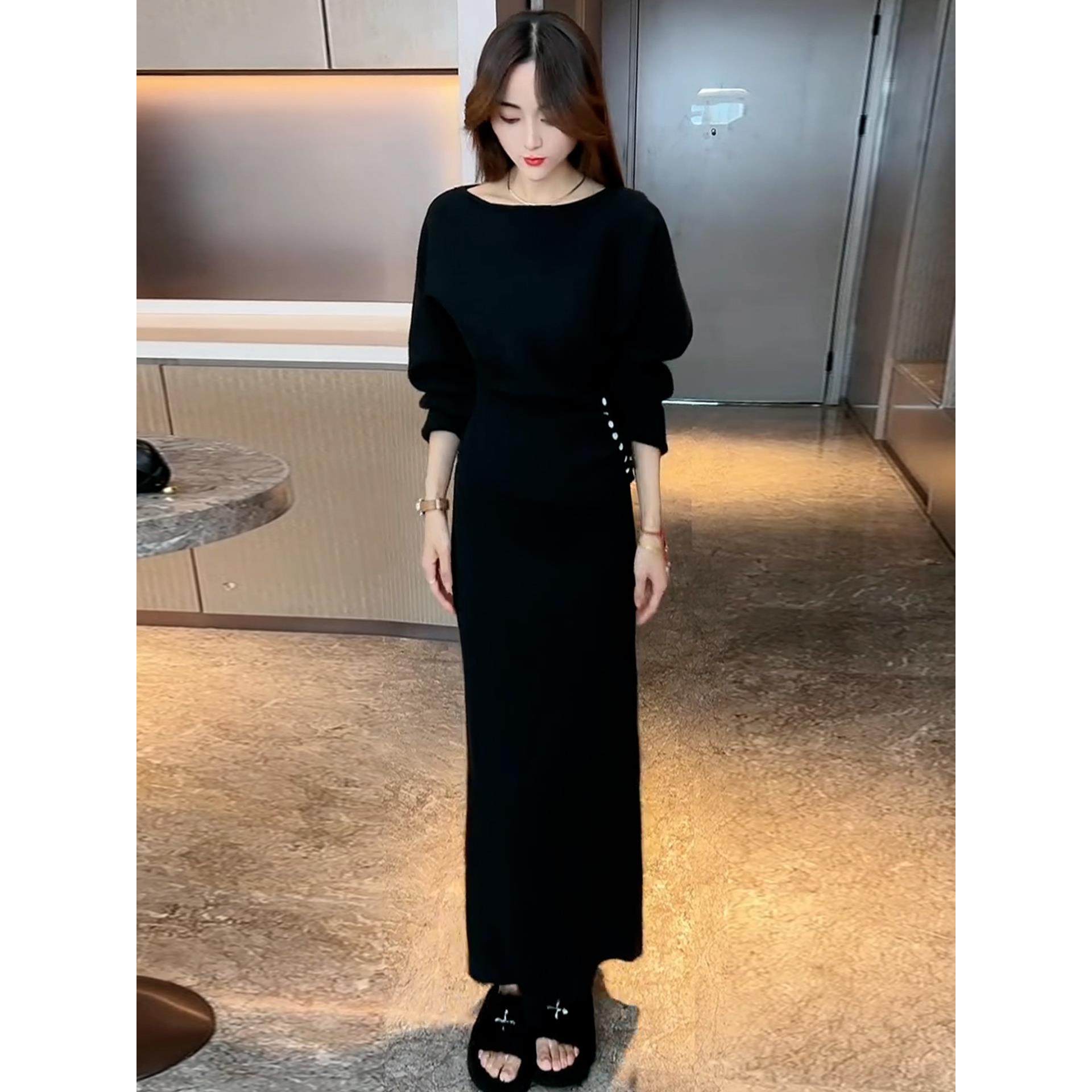 MONLOUVE早秋高级感巨好看套装2025超火慵懒风松弛感针织毛衣半身