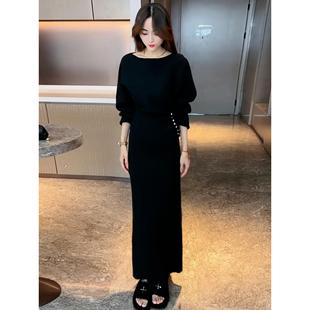 MONLOUVE早秋高级感巨好看套装2025超火慵懒风松弛感针织毛衣半身