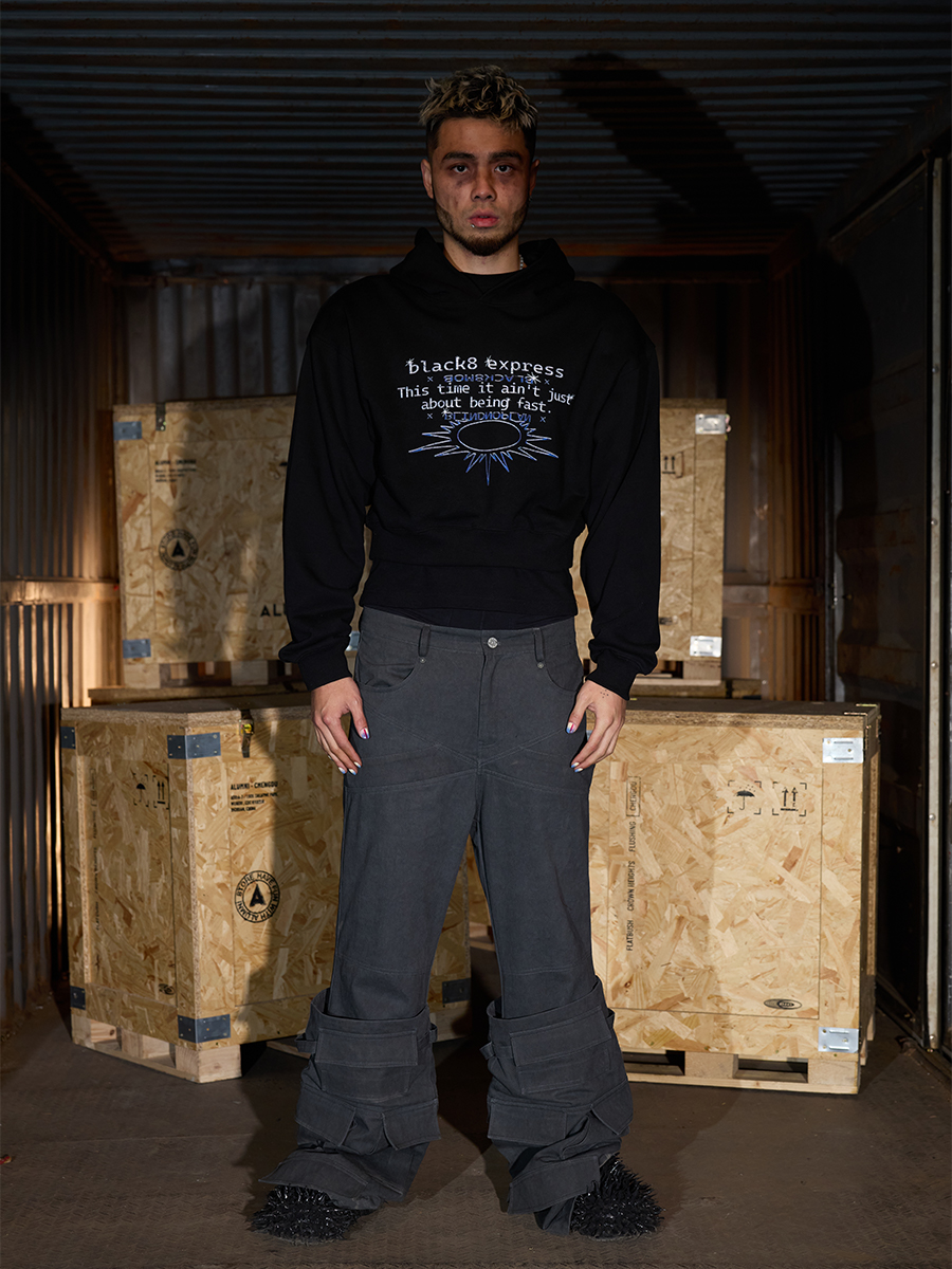 BLACK8MOB联名卫衣短款