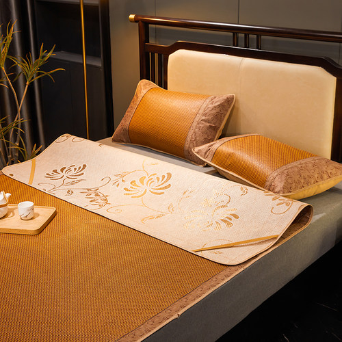 夏季凉席藤席1.8床可折叠0.9米学生宿舍冰丝席双面家用1.5米席子