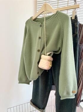 2025春秋新款女毛衣开衫外套洋气复古韩版宽松显瘦休闲小个子外搭