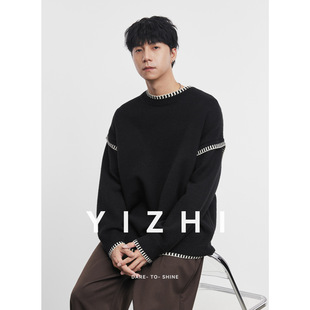 亦止【型线】痞帅炸街毛衣男款感内搭2025新款秋冬季潮流针织