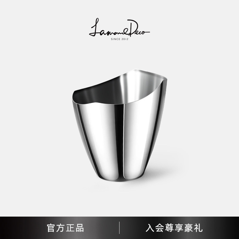 极简设计不锈钢冰桶样板间摆件