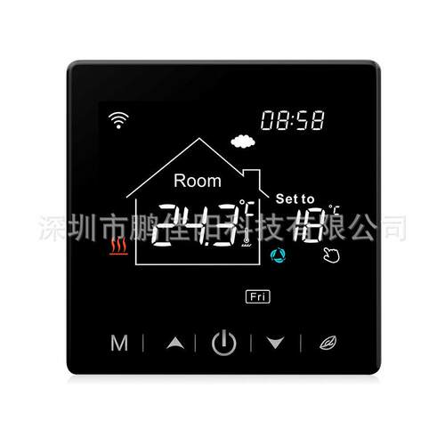 厂家器I直销无品牌/触幕电采暖智能地温控手机涂鸦WFI湿度温度R9W