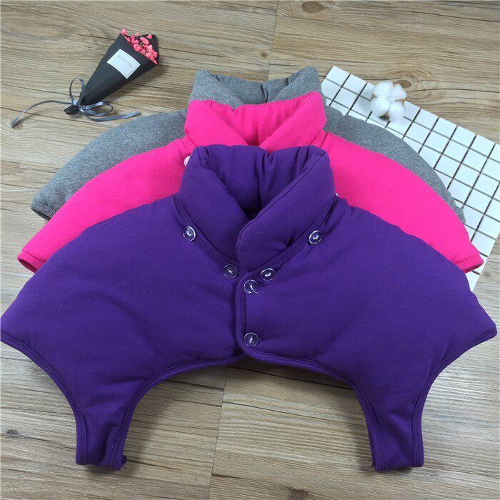 堃稚蝶披肩防冻保暖老人护颈背心护肩男士衣服肩颈防风高领睡觉坎