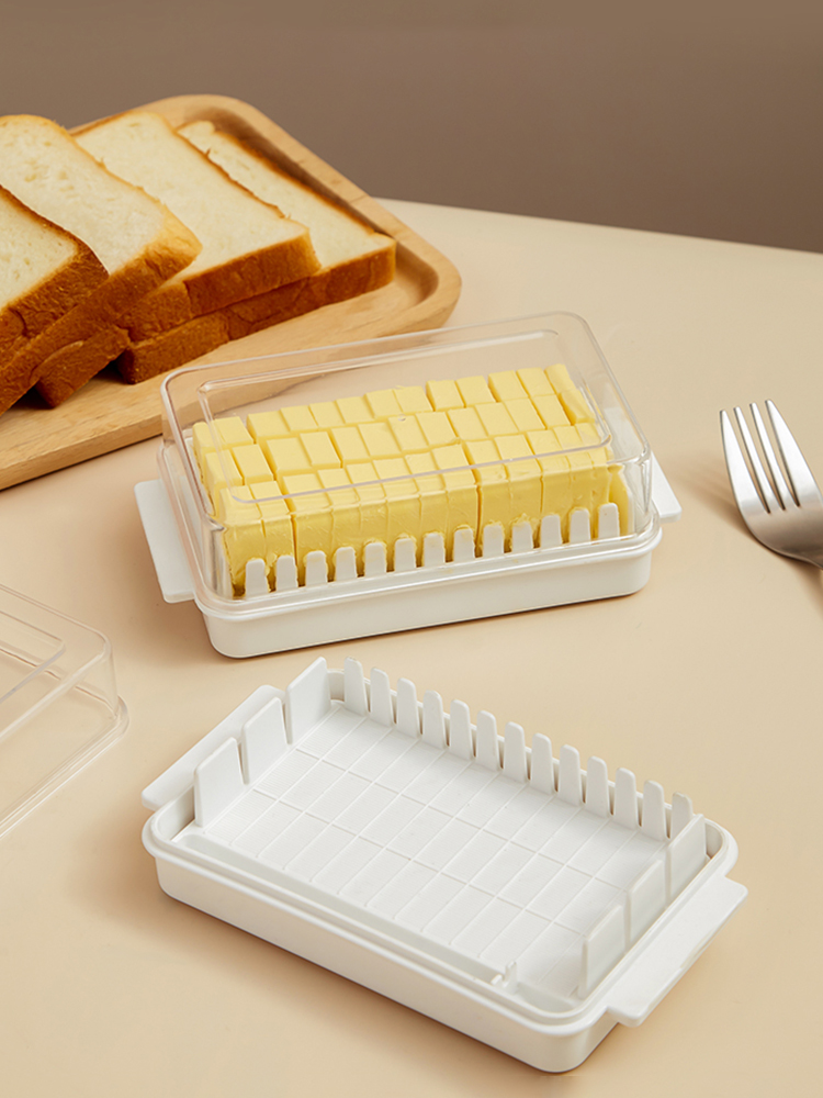 黄油切割盒牛油豆腐切块切割器冰箱保鲜收纳盒带盖奶酪芝士储存盒