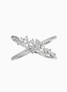 【星品臻选】DJULA茱蕊 童话系列18K金戒指镶钻玫瑰金白金结婚戒