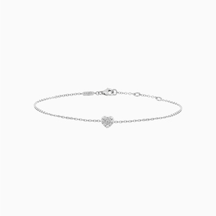 【3期免息】DJULA茱蕊 灵动系列爱心18k金玫瑰金手链