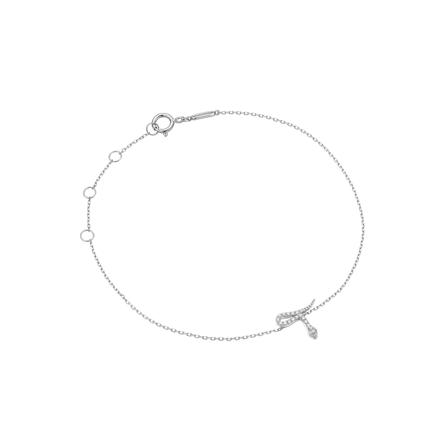 DJULA茱蕊 魔法系列18K金镶钻玫瑰金白金月亮手链