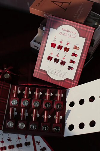 Andpretty芷辰10色她与梦红色新品甲油胶猫眼车厘子红美甲店开店