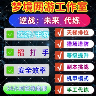 逆战未来端游代练打排位段位上分僵尸猎场塔防代肝刷战令等级武器