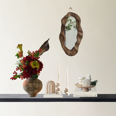 侘寂风质感搭配设计玄关摆件