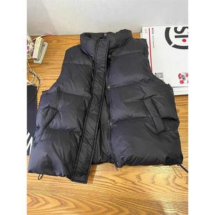 美式 hiphop街头痞帅坎肩棉服外套潮 高街内搭外穿纯色马甲男秋冬季