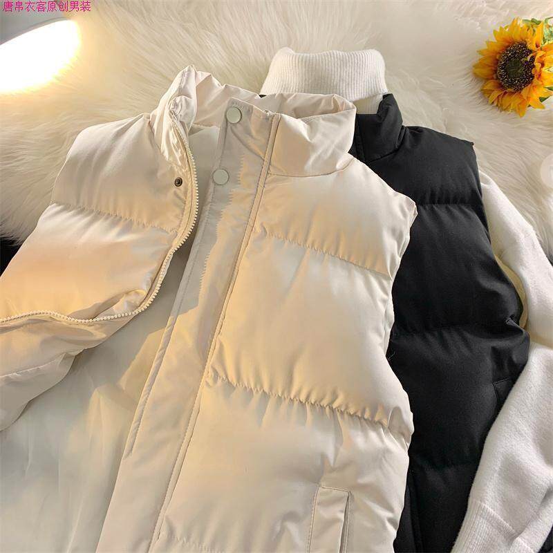 秋冬季韩版马甲男女潮流立领棉服修身bf加厚坎肩背心保暖马夹外套