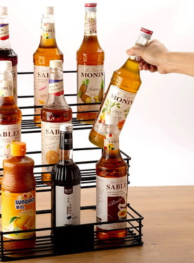 莫林糖浆架达芬奇果露架奶茶咖啡店多功能展示架糖压瓶架子收纳架