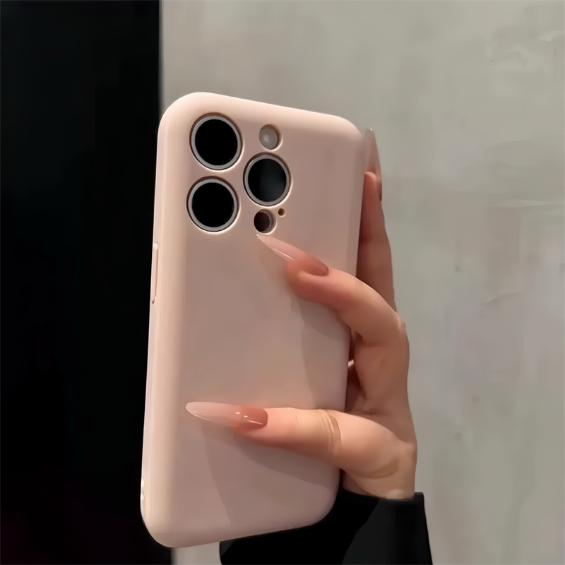 高颜值ins高级感纯色肥皂液态硅胶适用iPhone16pro手机壳苹果15promax创意14软糯13手感防摔全包镜头新款男生