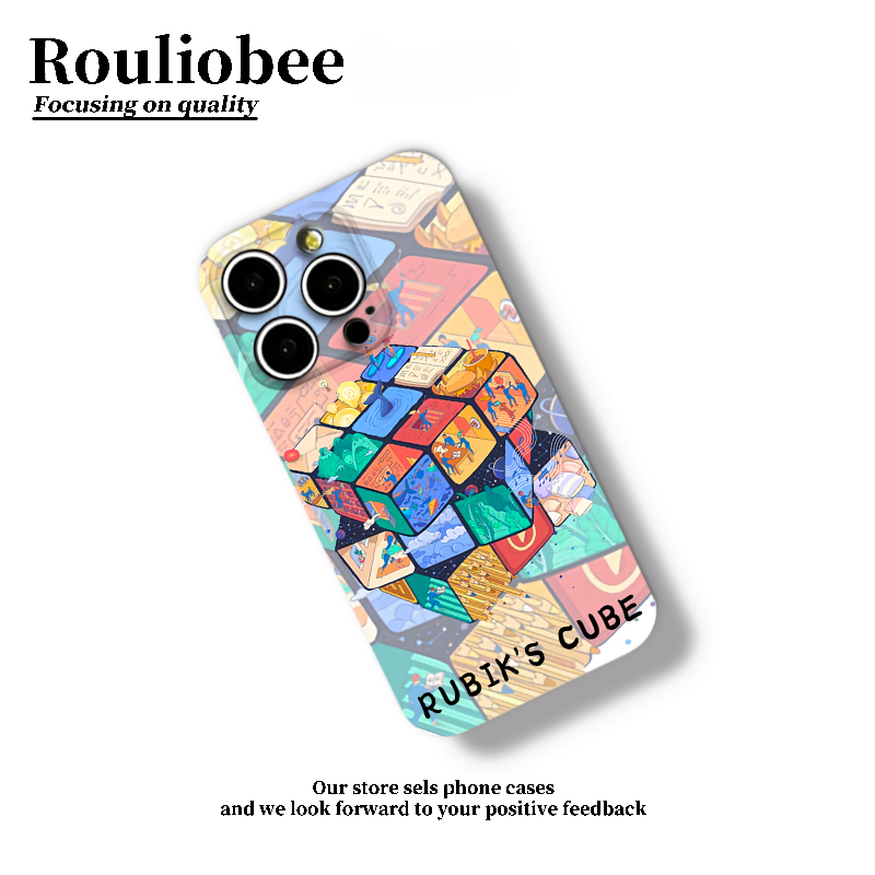 涂鸦魔方适用苹果16promax手机壳13/14华为mate70新款pura70菲林壳OPPOReno13/vivos19x200网红超火小米15套