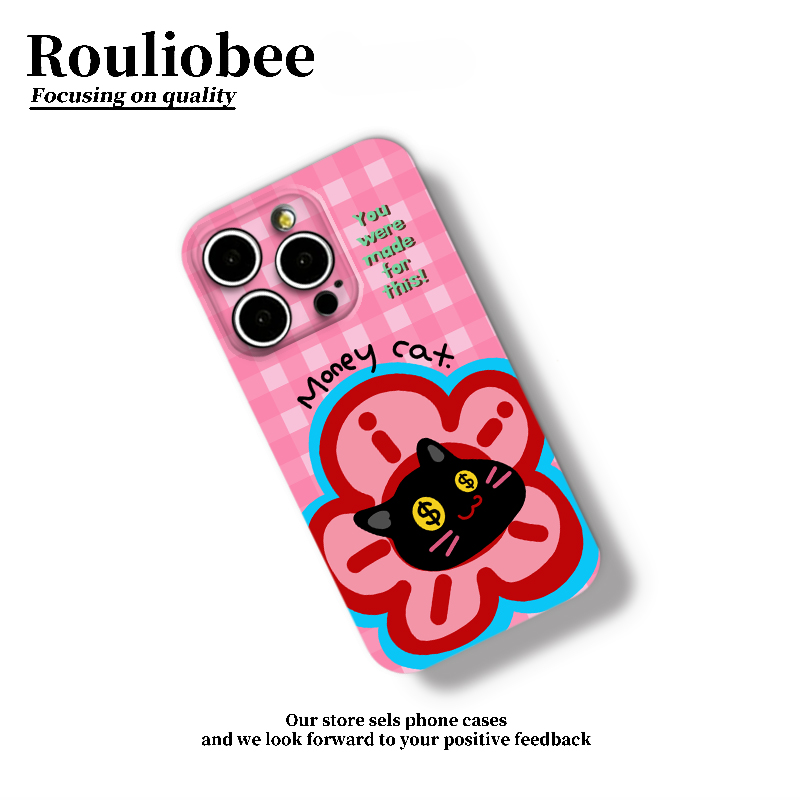 ins风吸金猫适用苹果16promax手机壳13/14华为mate70新款pura80菲林硬壳OPPOReno14/vivos30x200超火小米15套