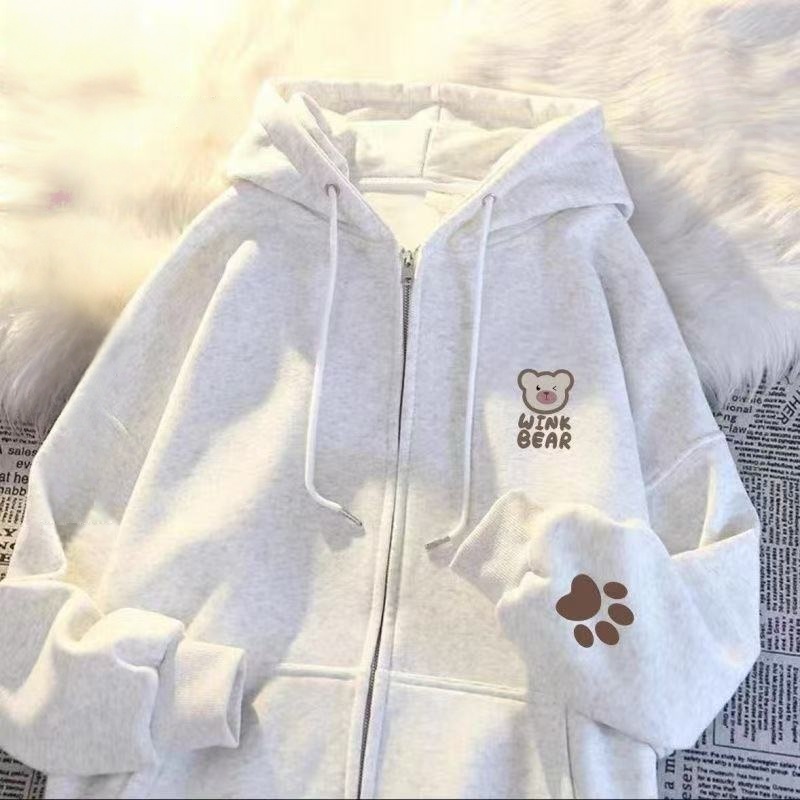 中大儿童女孩学生开衫拉链卫衣秋冬女童漂亮超好看宽松外套上衣服