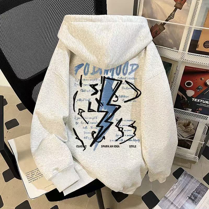 男女童美式国潮牌宽松连帽卫衣中大儿童秋冬痞帅宽松长袖上衣外套